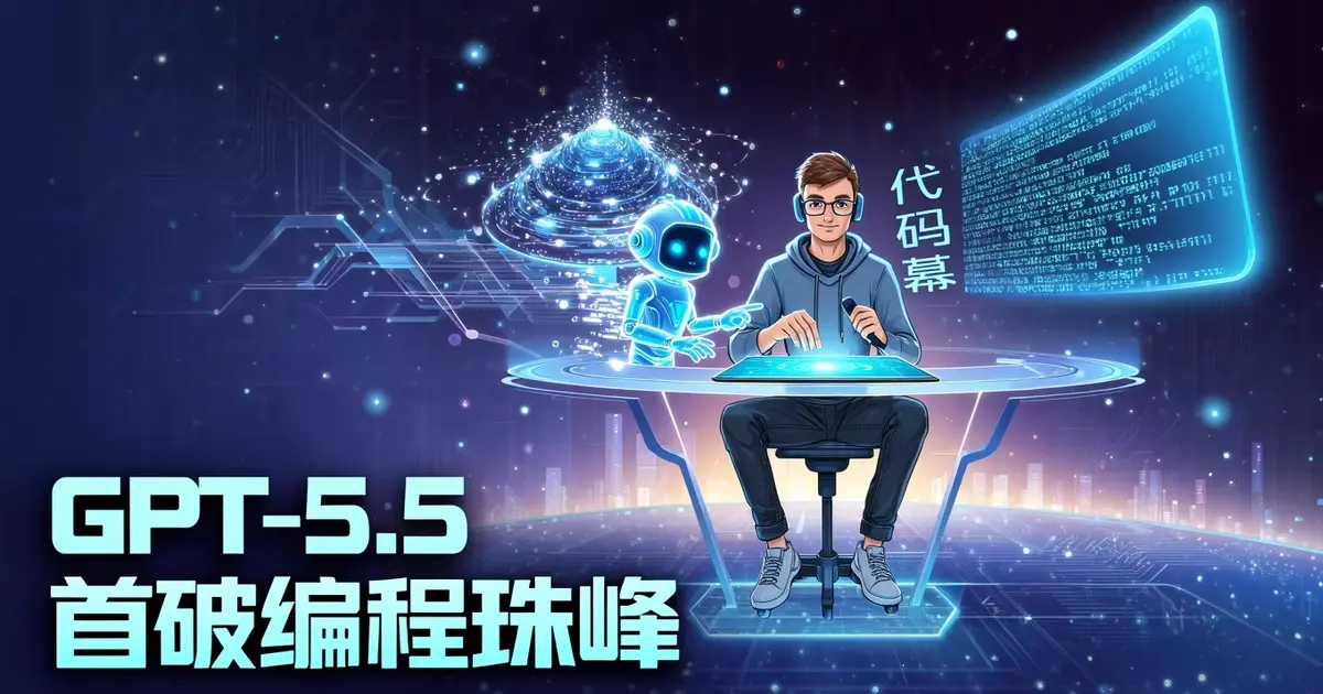 GPT-5.5创下历史纪录：首次攻克编程基准测试，AI编程进入”独立干活”时代