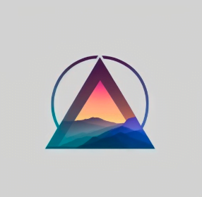 渐变风格Logo-1 【Midjourney创作魔法】102个Midjourney设计LOGO的提示词分享