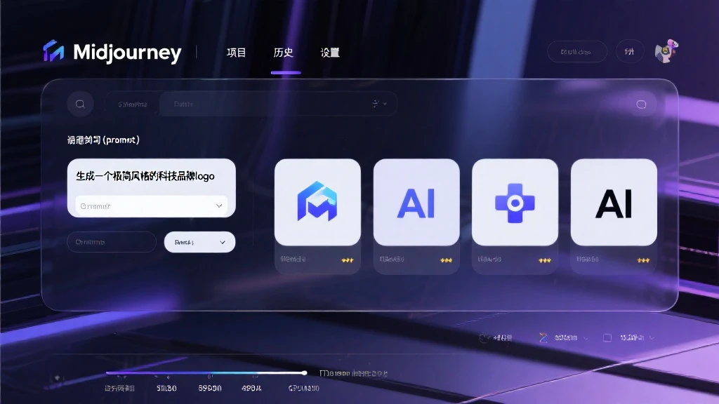 AI设计工具界面：Midjourney和Canva AI的操作界面展示