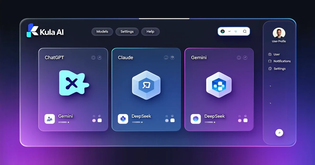 库拉AI（Kula AI）深度评测：一站式聚合ChatGPT、Claude、Gemini、DeepSeek，到底有多香？