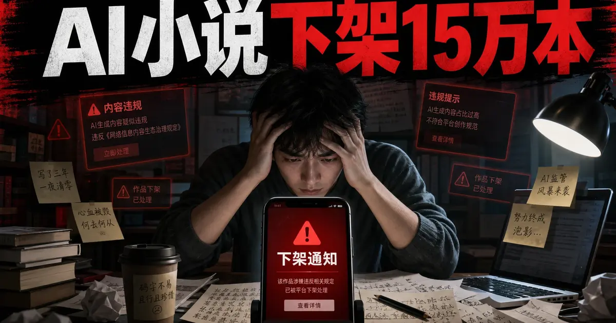 番茄下架15万本AI小说：网文AI写作还能做吗？5月22日公告后，普通人合规赚钱的3条活路