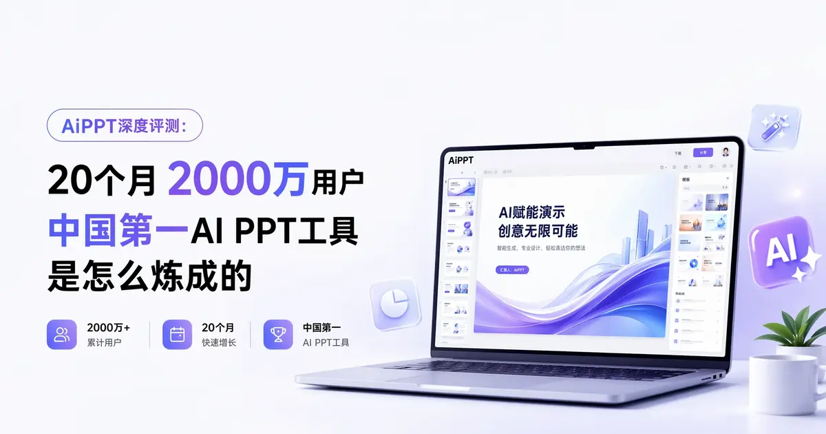 AiPPT深度评测：20个月2000万用户，中国第一AI PPT工具是怎么炼成的