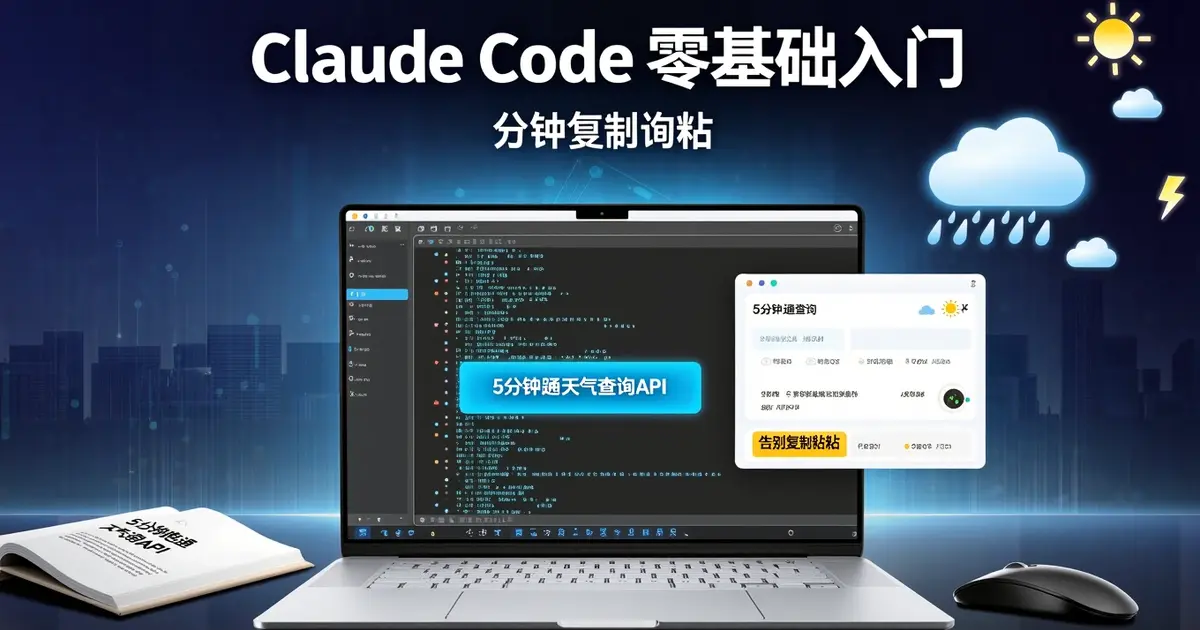 【AI编程实战】Claude Code零基础入门：5分钟跑通天气查询API，告别复制粘贴