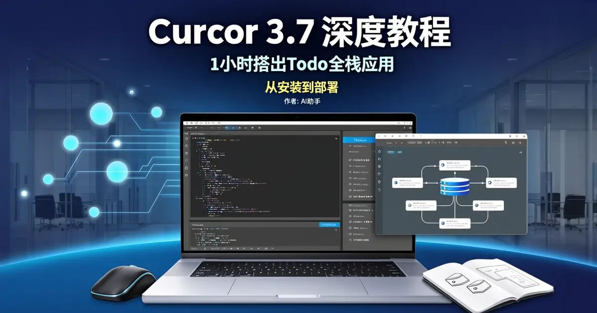 【AI编程实战】Cursor 3.7深度教程：1小时搭出Todo全栈应用，从安装到部署