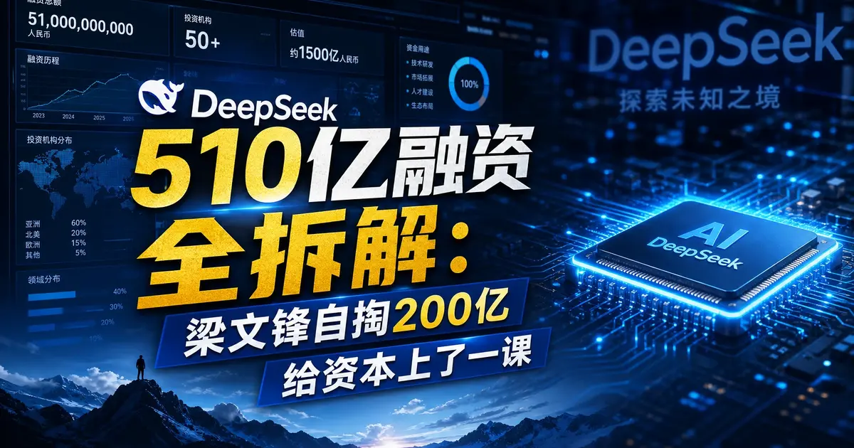 DeepSeek 510亿融资全拆解：梁文锋自掏200亿，给资本上了”零投票权”的一课