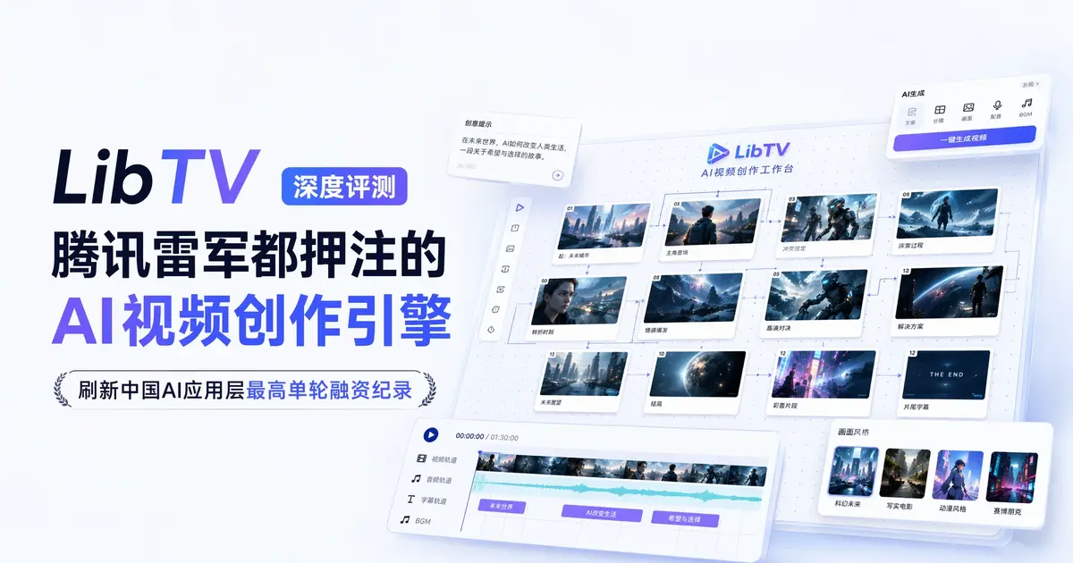 LibTV深度评测：腾讯、雷军都押注！刷新中国AI应用层最高单轮融资纪录的AI视频创作引擎