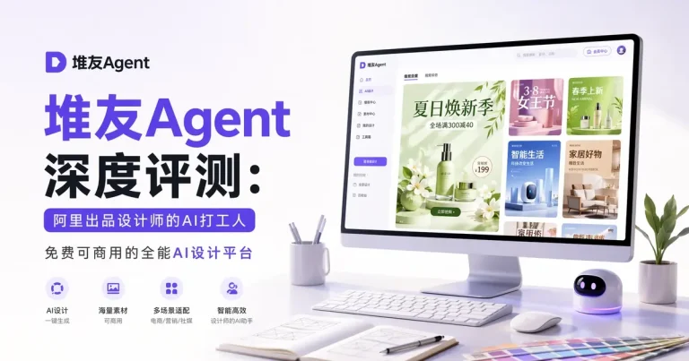 堆友Agent深度评测:阿里出品,设计师的AI打工人,免费可商用的全能AI设计平台