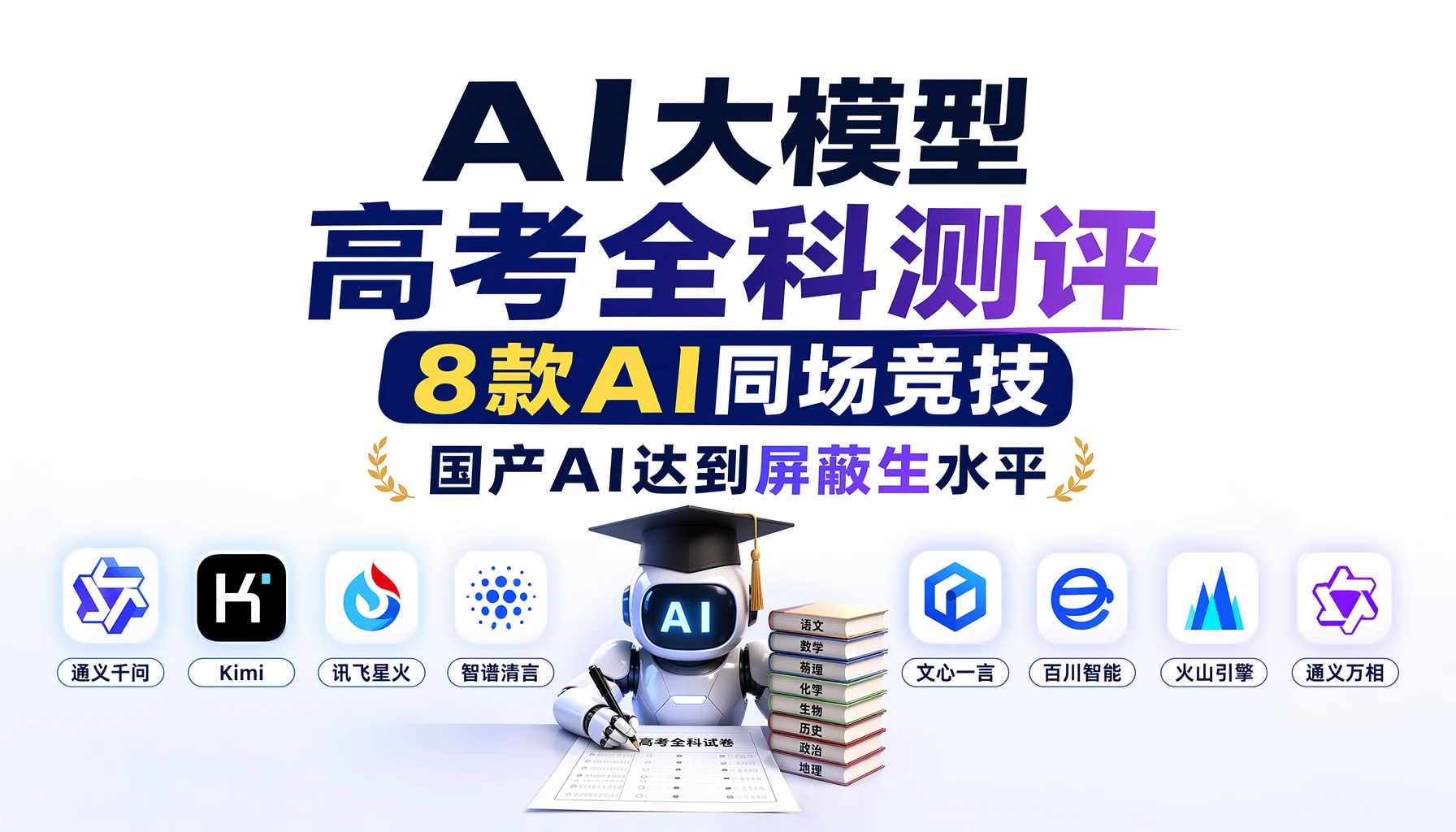 8款AI大模型”高考全科”实测：Claude和讯飞星火并列708分，国产AI真的能考上清华北大吗？