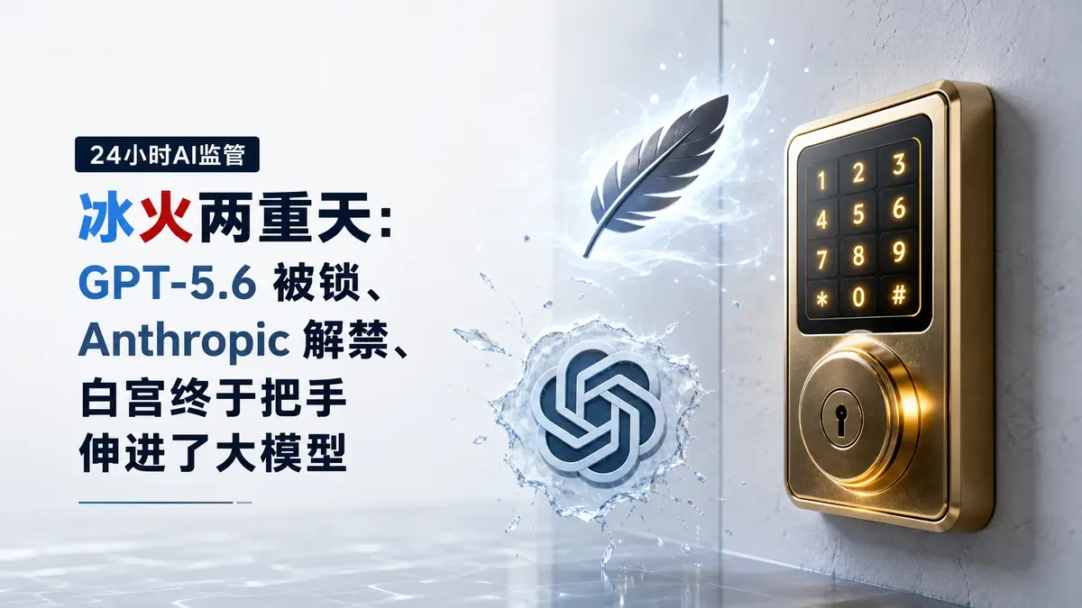 同一天两件大事：美国一边锁住 GPT-5.6，一边给 Anthropic Mythos 5 放行，AI 监管彻底分化