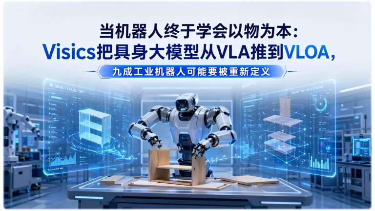 当机器人终于学会”以物为本”：Visics 把具身大模型从 VLA 推到 VLOA，九成工业机器人可能要被重新定义