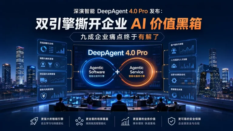 深演智能 DeepAgent 4.0 Pro 发布:双引擎撕开企业 AI 价值黑箱,九成企业痛点终于有解了