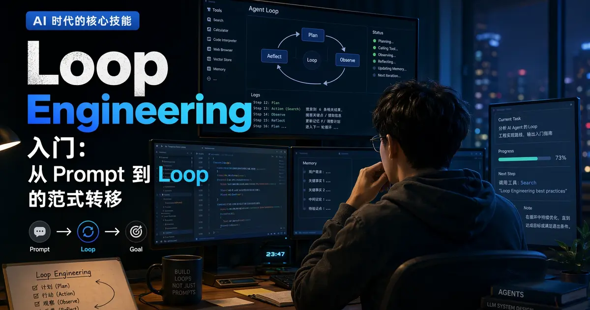【AI学习拼图系列】Loop Engineering 入门：从 Prompt 到 Loop 的范式转移，让 AI Agent 自己干到天亮