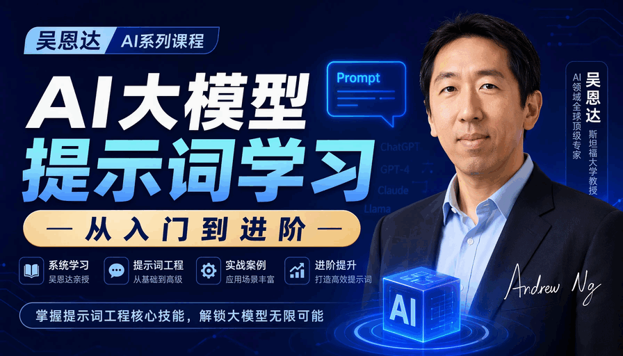 吴恩达AI大模型提示词学习系列教程从入门到进阶