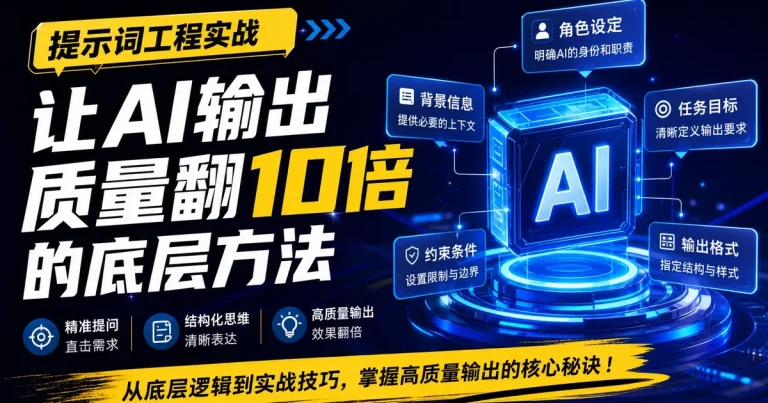 【AI效率革命系列】提示词工程实战：让AI输出质量翻10倍的底层方法