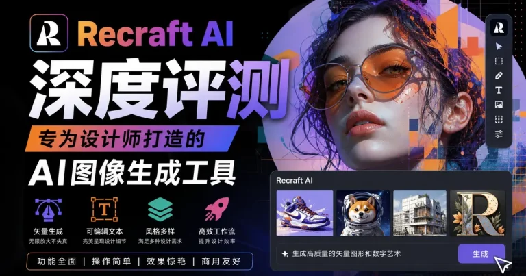 Recraft AI深度评测：专为设计师打造的AI图像生成工具，Hugging Face榜首、原生矢量输出