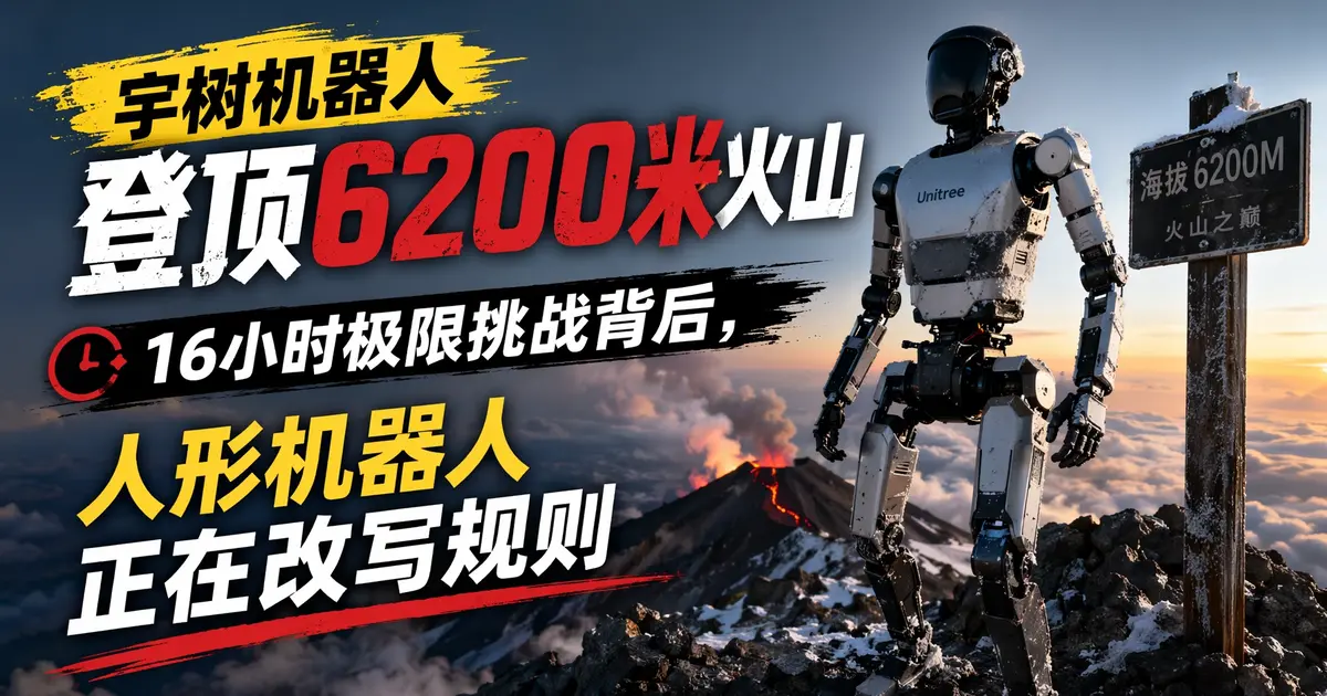 宇树机器人登顶6200米火山：16小时极限挑战背后，人形机器人正在改写规则