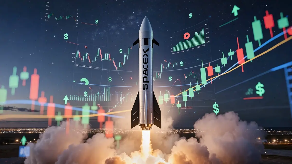 SpaceX火箭与金融概念