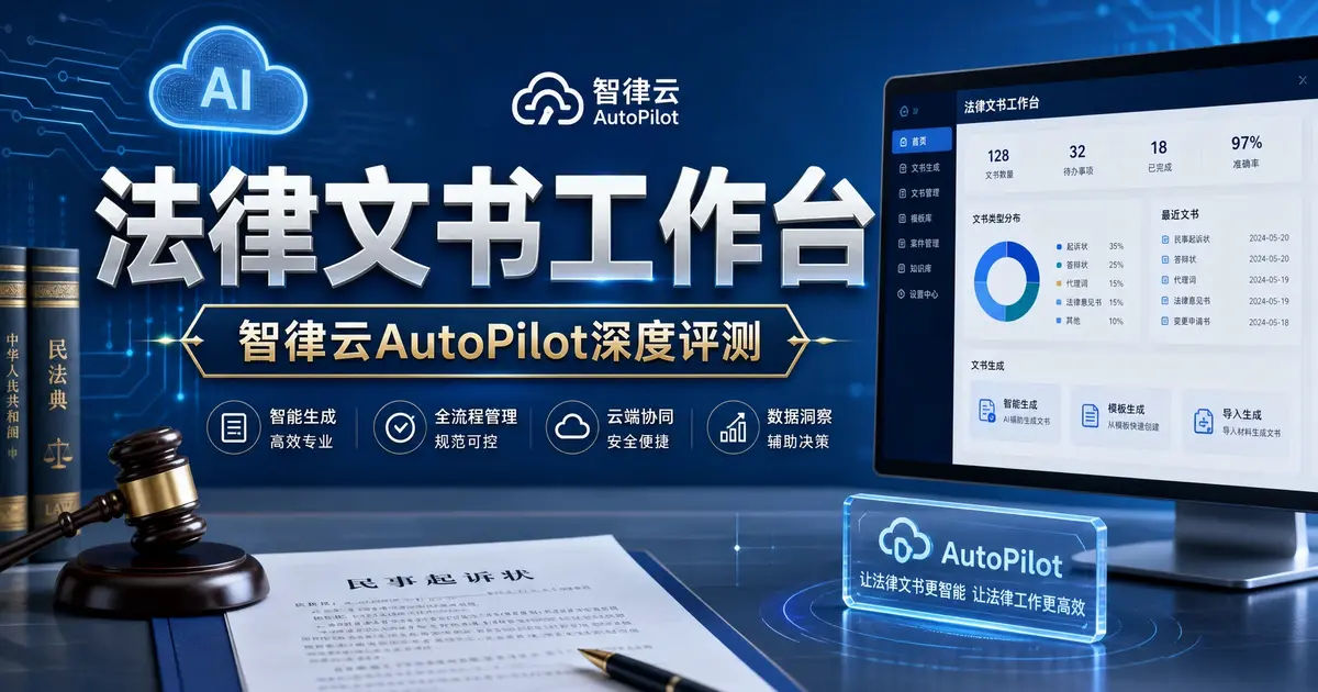智律云AutoPilot深度评测：法律人的AI工作台，律所一体化提效新选择