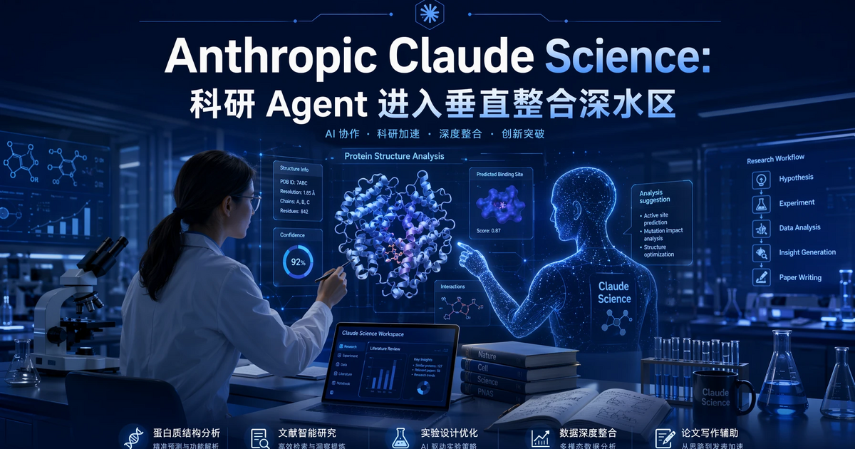 Anthropic Claude Science:科研 Agent 进入”垂直整合”深水区