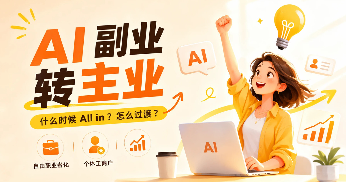 AI 副业转主业:什么时候该 All in?怎么过渡?