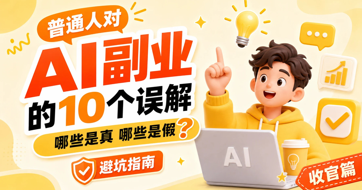 普通人对 AI 副业的 10 个误解:哪些是真,哪些是假