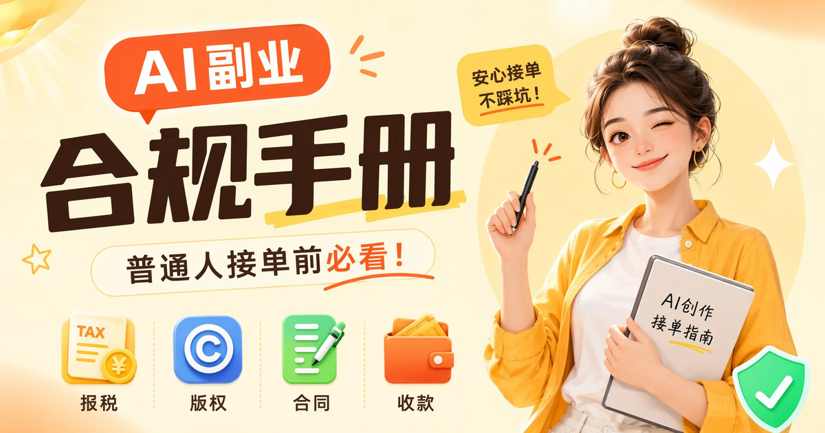 AI 副业合规手册:报税 / 版权 / 合同 / 收款,普通人接单前必看