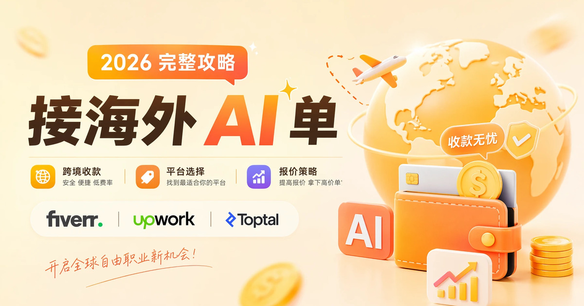 接海外 AI 单:跨境收款 + 平台选择 + 报价策略,2026 完整攻略