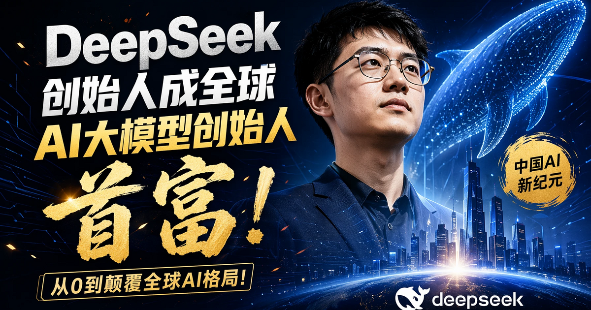 DeepSeek 梁文锋身家 360 亿美元,反超奥特曼、达里奥成全球 AI 大模型创始人首富