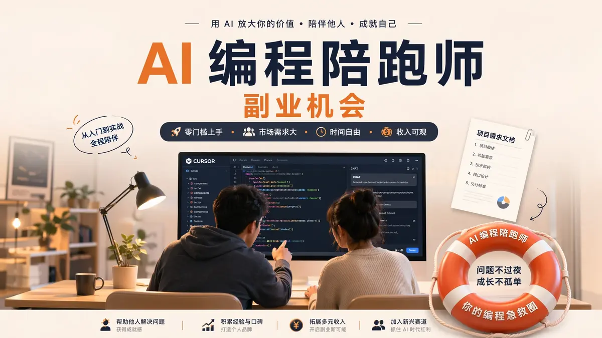 AI 编程陪跑师:7 月新副业机会,基于 aizxs 12074 的 5 个反模式,做企业”AI 编程急救”
