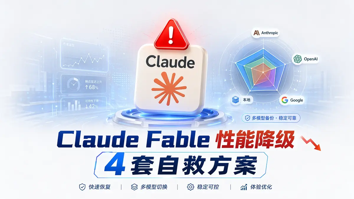 Claude Fable 性能降级 4 套自救:Sonnet 4.5 用户实测,Fable 5 慢了 30% 我们怎么扛过来
