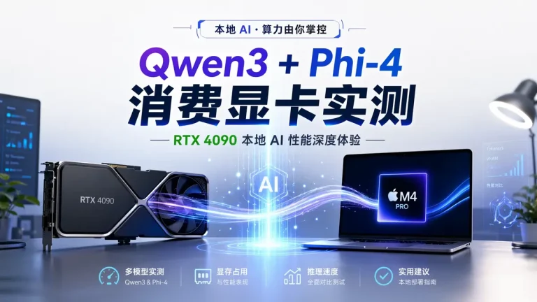 Qwen3+Phi-4 消费显卡实测:32B 模型在 4090/5090/M4 Pro 跑出 78 tok/s