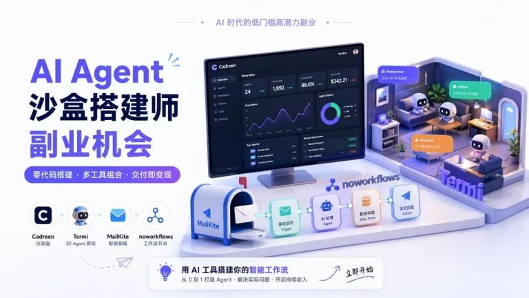 AI Agent 沙盒搭建师:7 月新副业机会,基于 Cadreen + Termi,帮企业搭”AI Agent 开发测试沙盒”