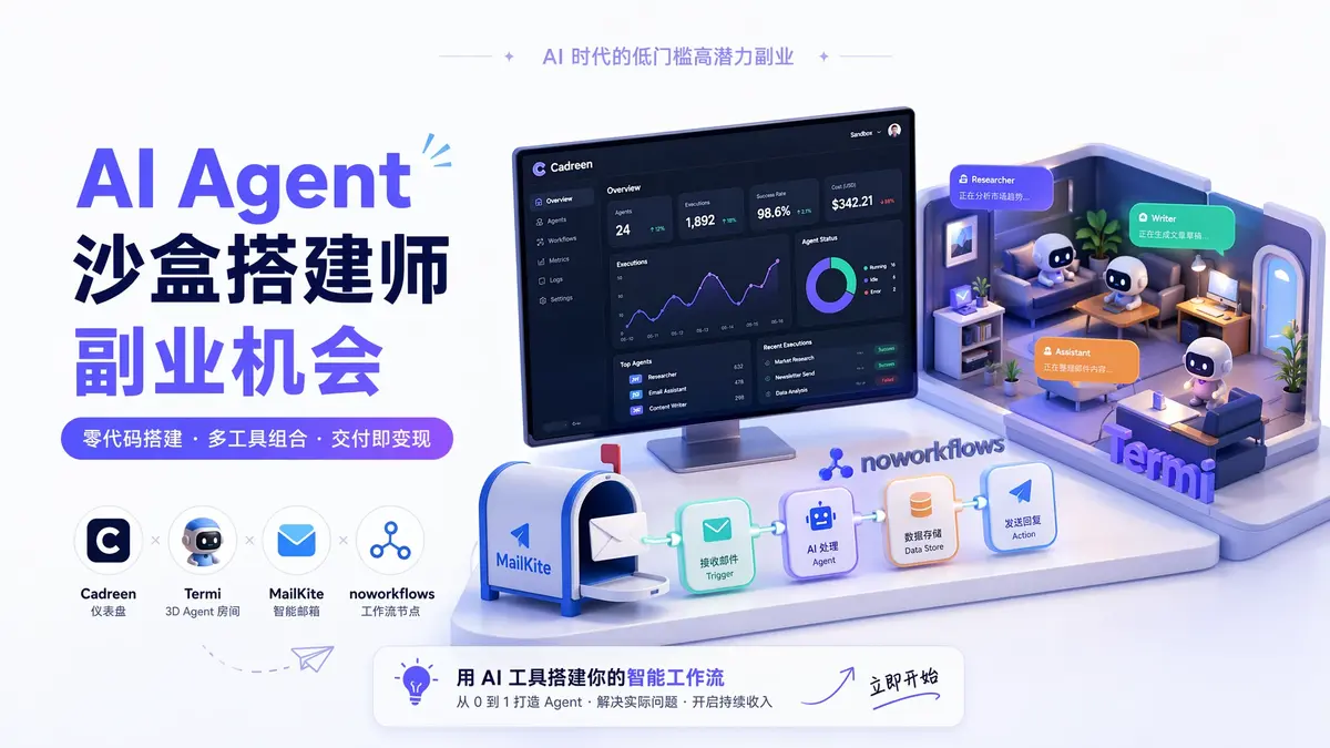 AI Agent 沙盒搭建师:7 月新副业机会,基于 Cadreen + Termi,帮企业搭”AI Agent 开发测试沙盒”