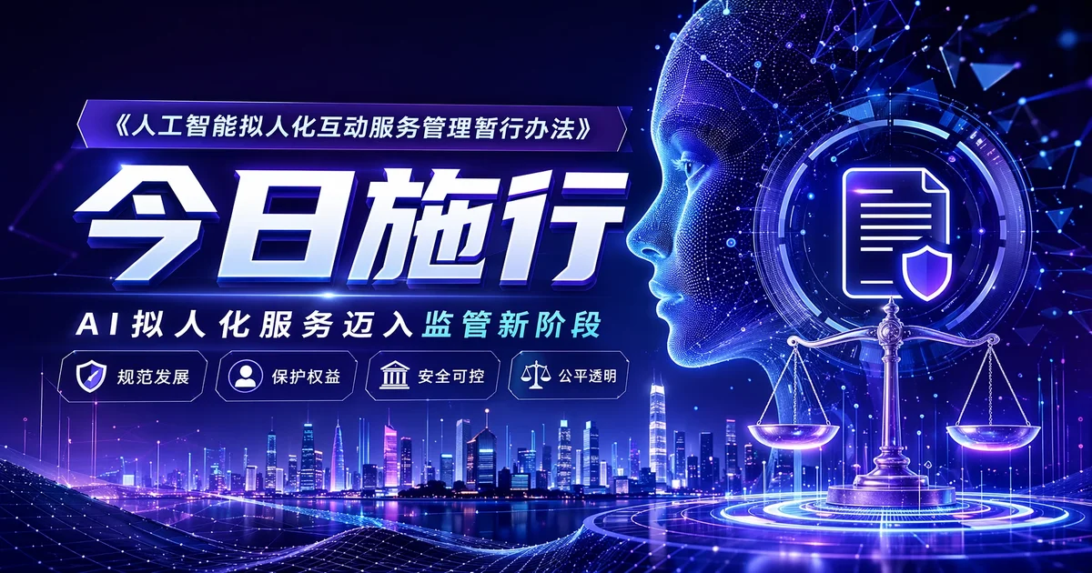 《人工智能拟人化互动服务管理暂行办法》今日施行,AI 情感陪伴赛道进入强监管时代