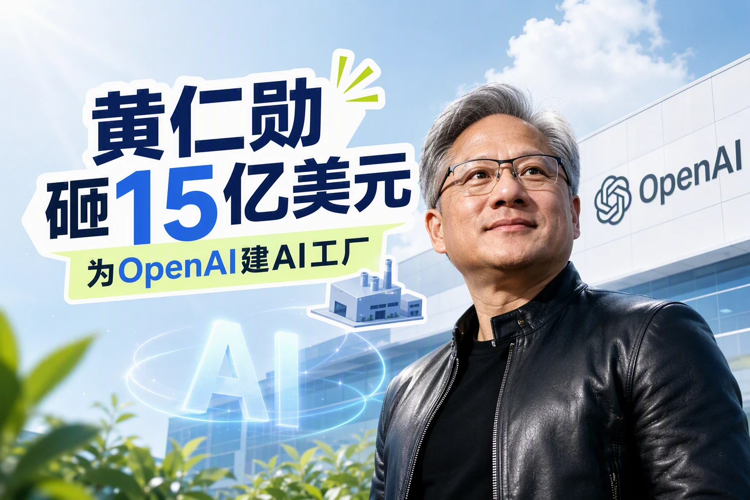 黄仁勋再出手：砸 15 亿美元，为 OpenAI 建 4.25GW AI 工厂