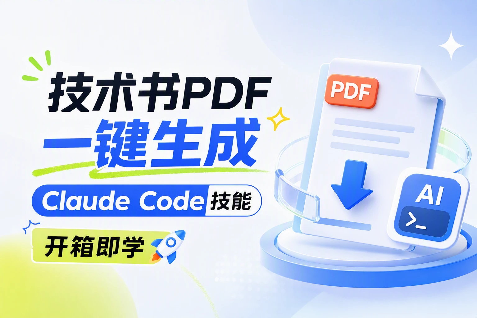 技术书PDF一键生成Claude Code技能，开箱即学