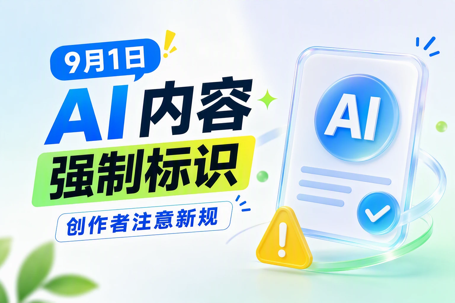 AI 内容「不标不行」了：新国标 9/1 施行，怎么标看这篇