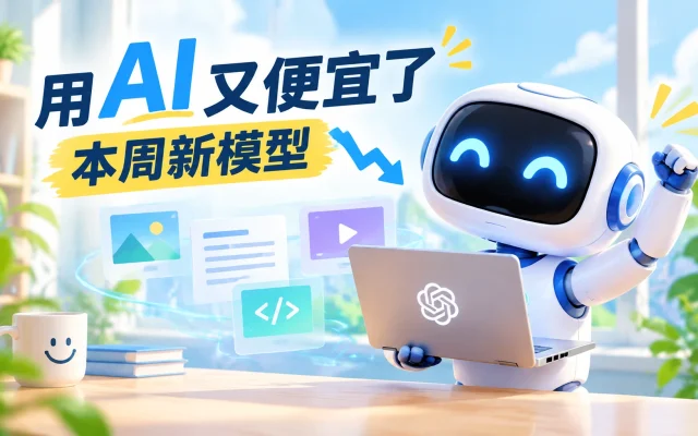 用 AI 又便宜了：本周新模型把”复杂任务”的门槛再砍一刀