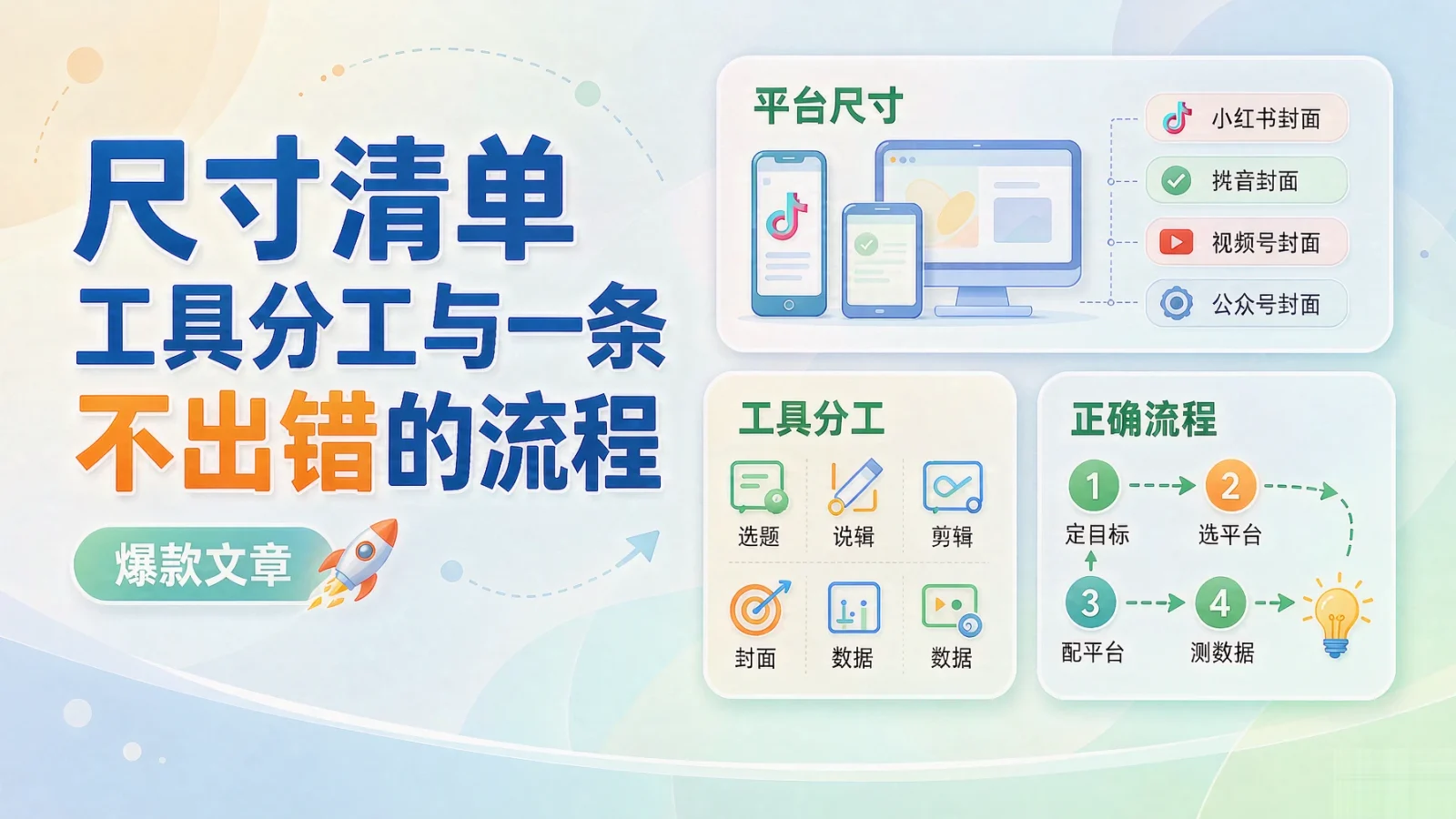 非设计师做海报和公众号封面：尺寸清单、工具分工与一条不出错的流程