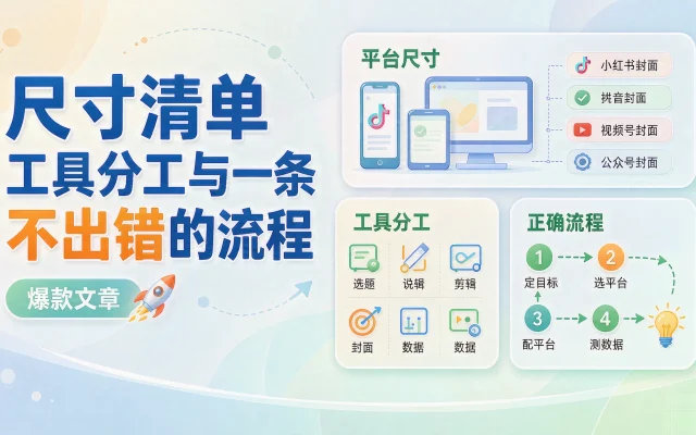 非设计师做海报和公众号封面：尺寸清单、工具分工与一条不出错的流程