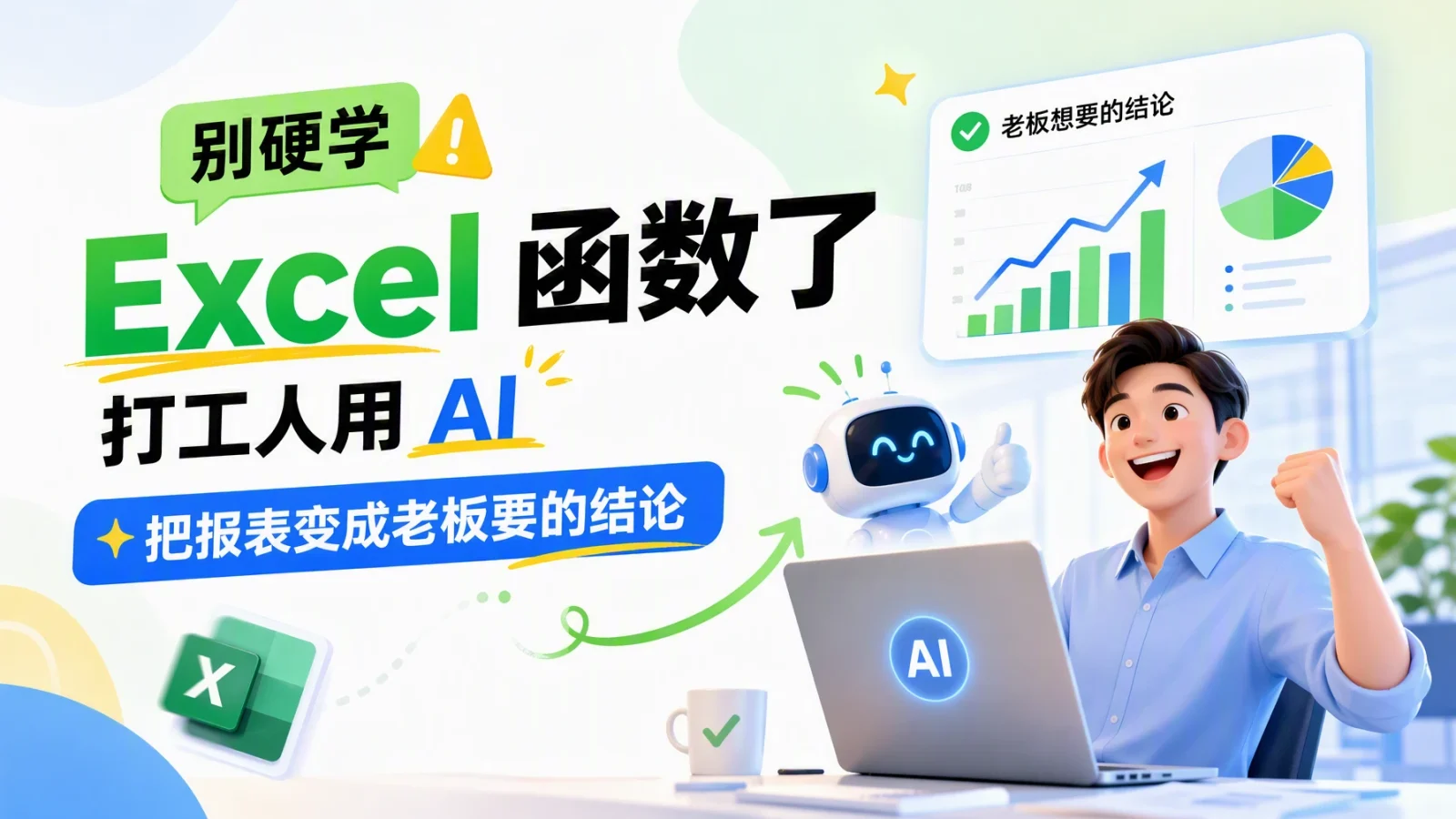 别硬学 Excel 函数了：打工人用 AI 把报表变成老板要的结论