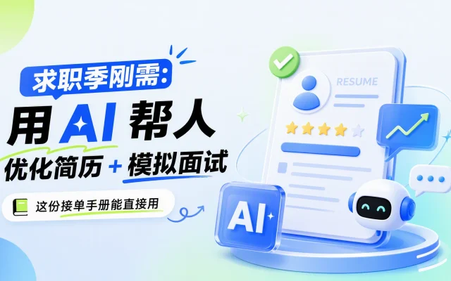 求职季刚需：用 AI 帮人优化简历 + 模拟面试，这份接单手册能直接用