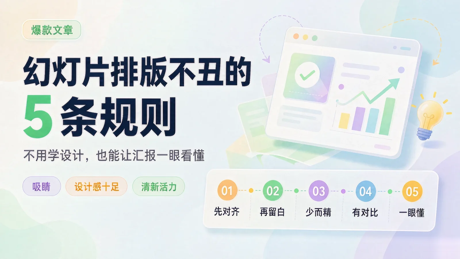 幻灯片排版不丑的 5 条规则：不用学设计，也能让汇报一眼看懂