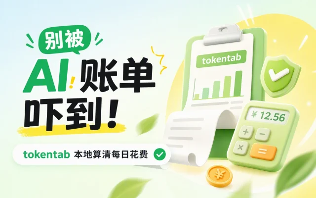 别被 AI 账单吓到：tokentab 本地算清每日花费