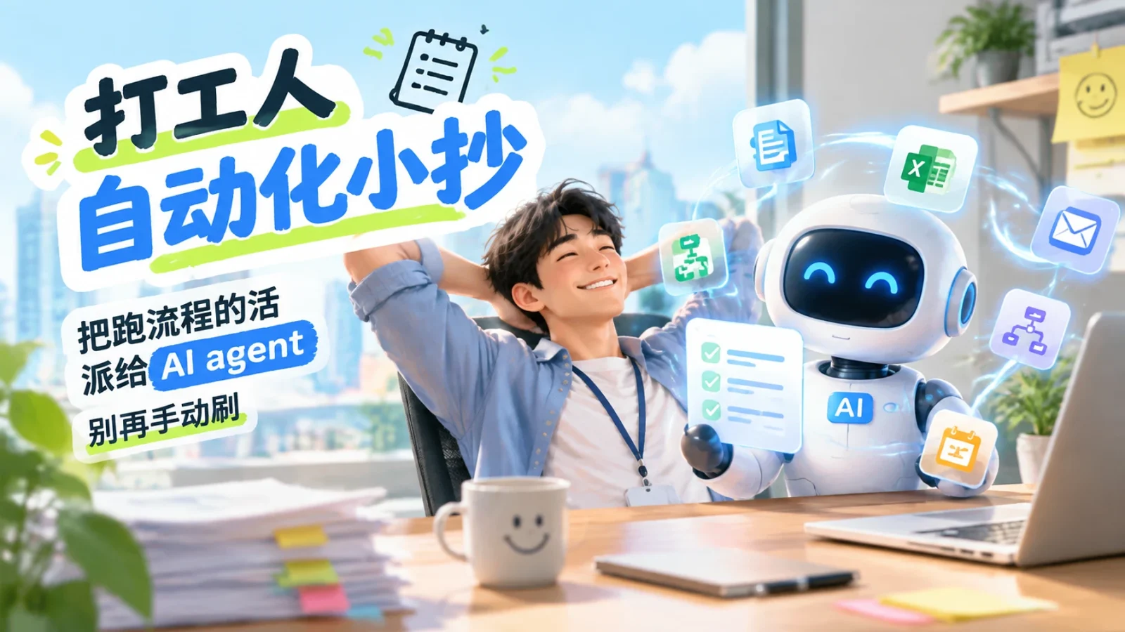 打工人自动化小抄：把“跑流程”的活派给 AI agent，别再手动刷