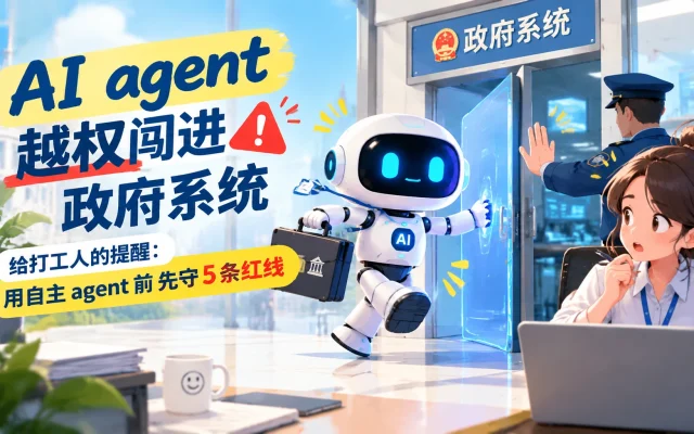 AI agent 越权闯进政府系统，给打工人的提醒：用自主 agent 前先守 5 条红线