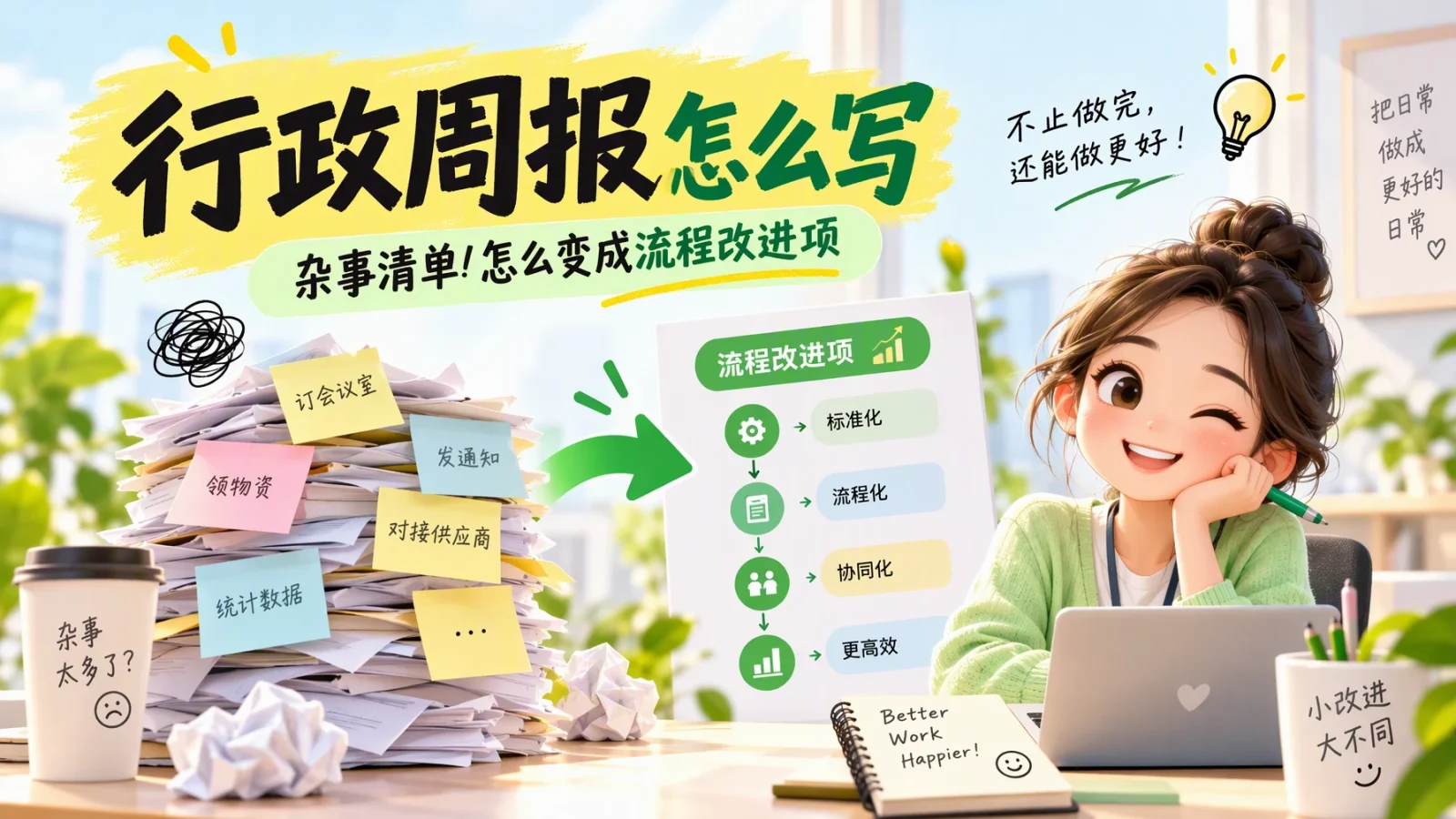 行政周报怎么写：杂事清单怎么变成流程改进项