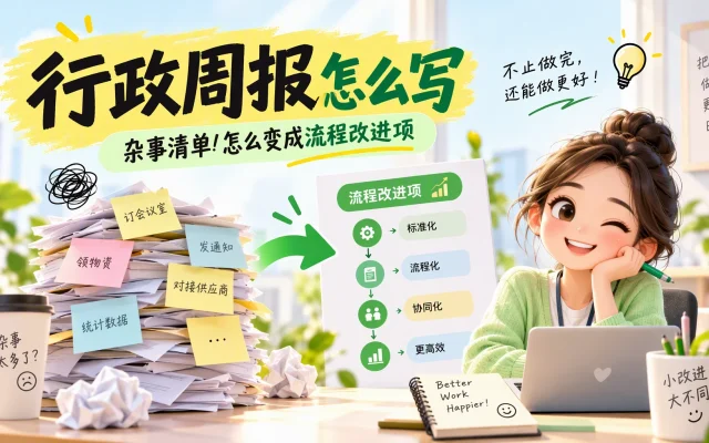行政周报怎么写：杂事清单怎么变成流程改进项