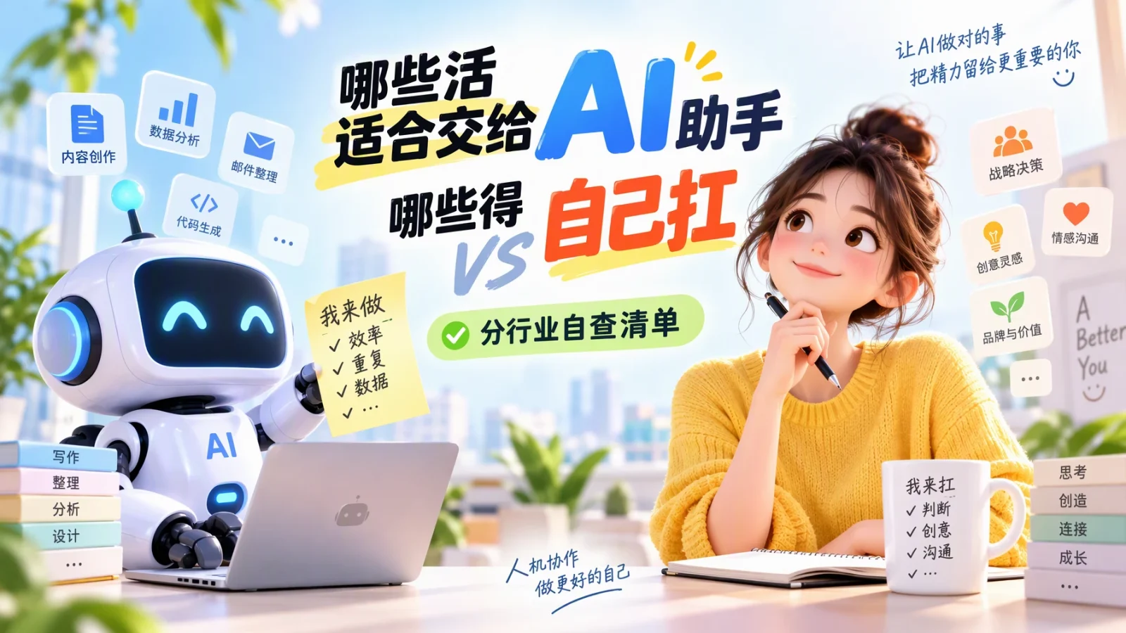 哪些活适合交给 AI 助手、哪些得自己扛：分行业自查清单