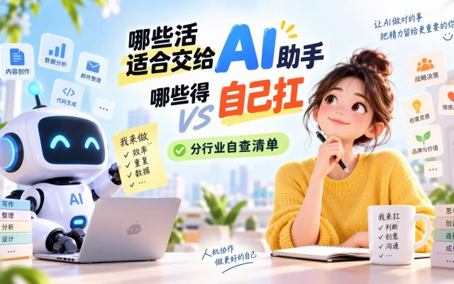 哪些活适合交给 AI 助手、哪些得自己扛：分行业自查清单